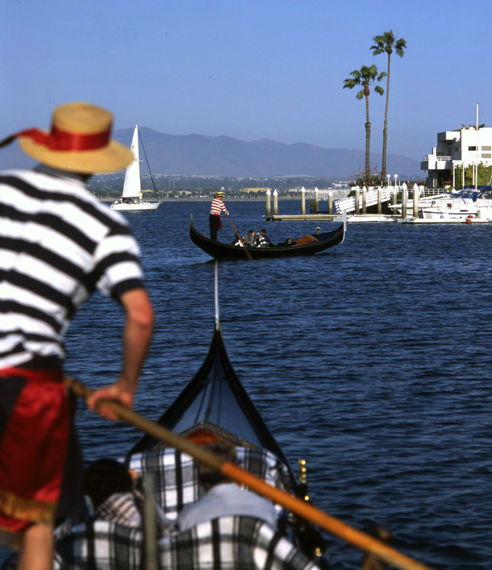 Venetian-style gondola rides through the Coronado Cays | COURTESY OF SANDIEGO.ORG